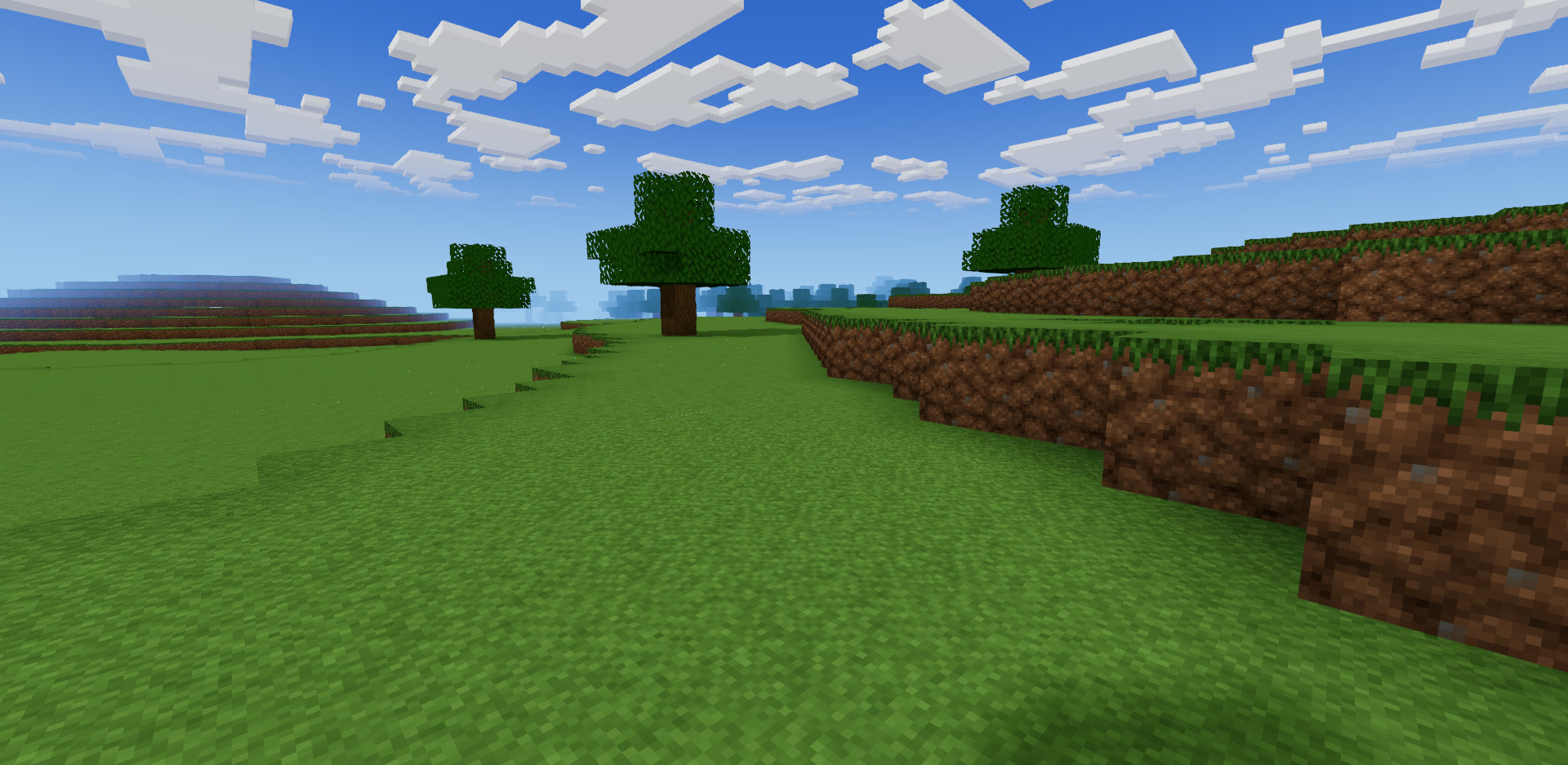 Trees and grassy hills in Deep Ascent